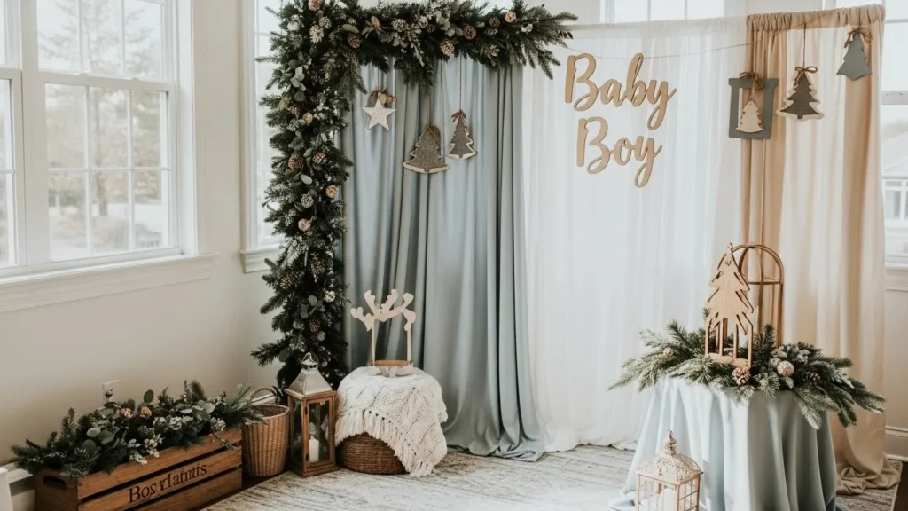 18 Festive Christmas Baby Shower Ideas for a Boy With Cozy Decor