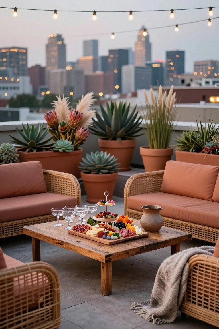 Rooftop Lounge Setup
