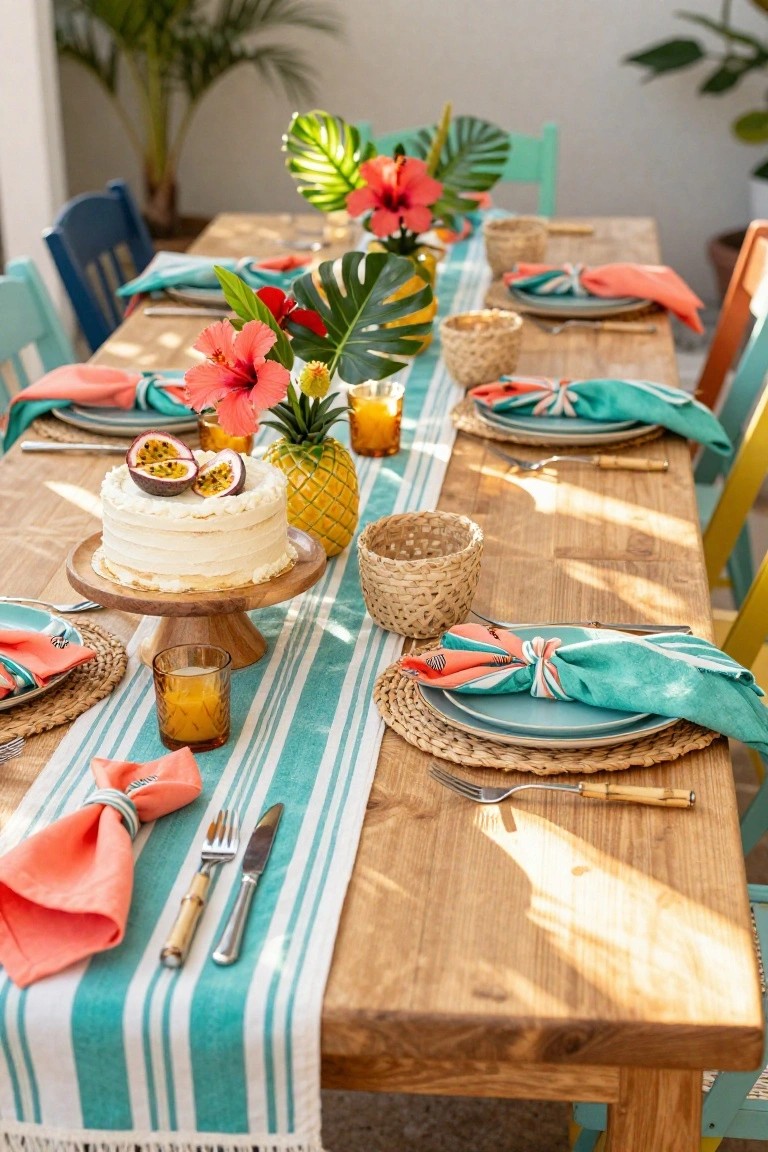 Tropical Cake Centerpiece Idea