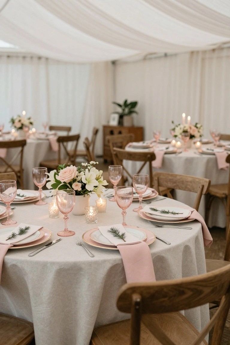 Soft Blush Tablescape